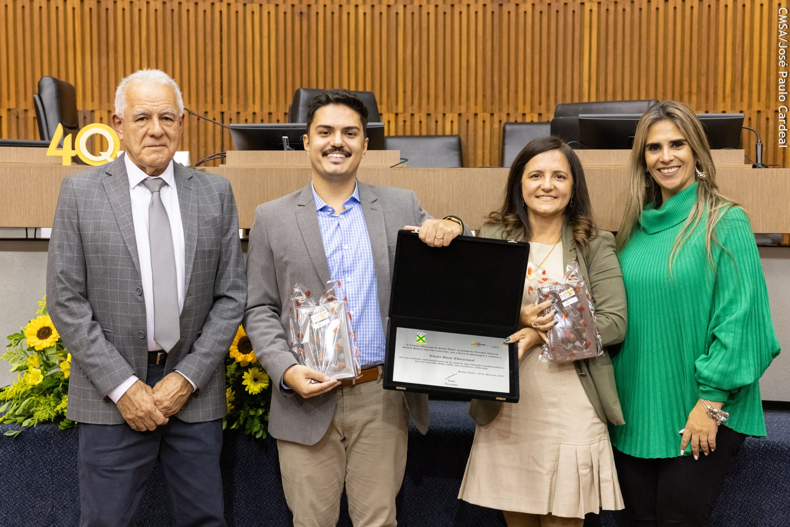 Câmara realiza sessão solene em homenagem aos 40 anos da Escola Quali Educacional