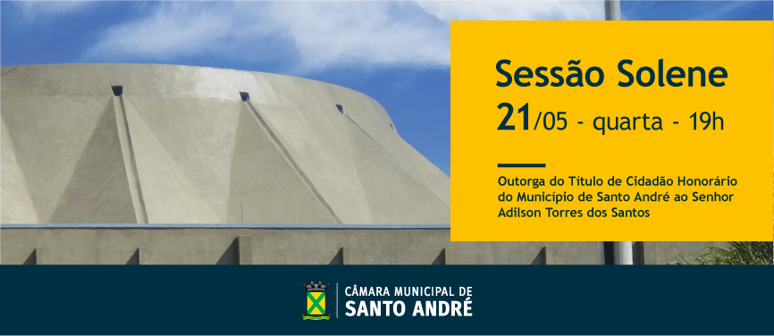 Adilson Torres dos Santos receberá o Título de cidadão Honorário na próxima quarta-feira (21)